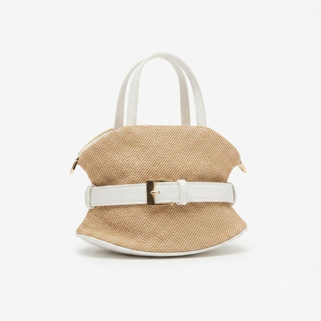 The Belted Straw Bag