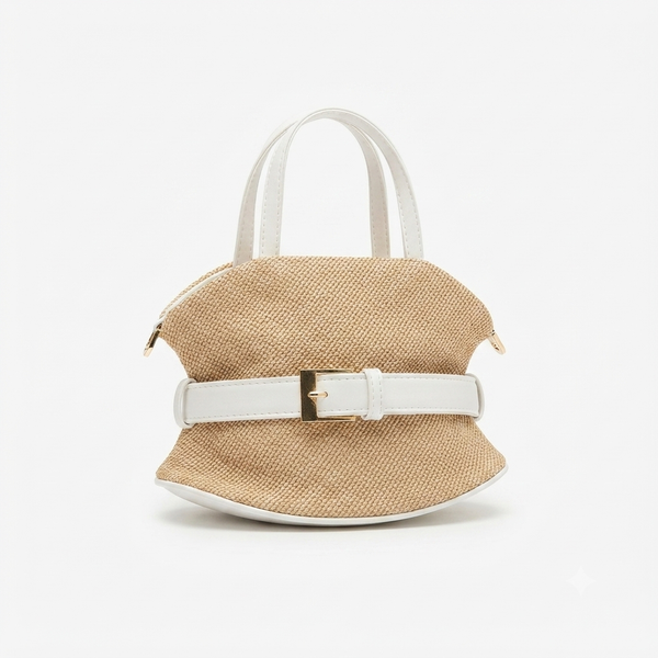 The Belted Straw Bag